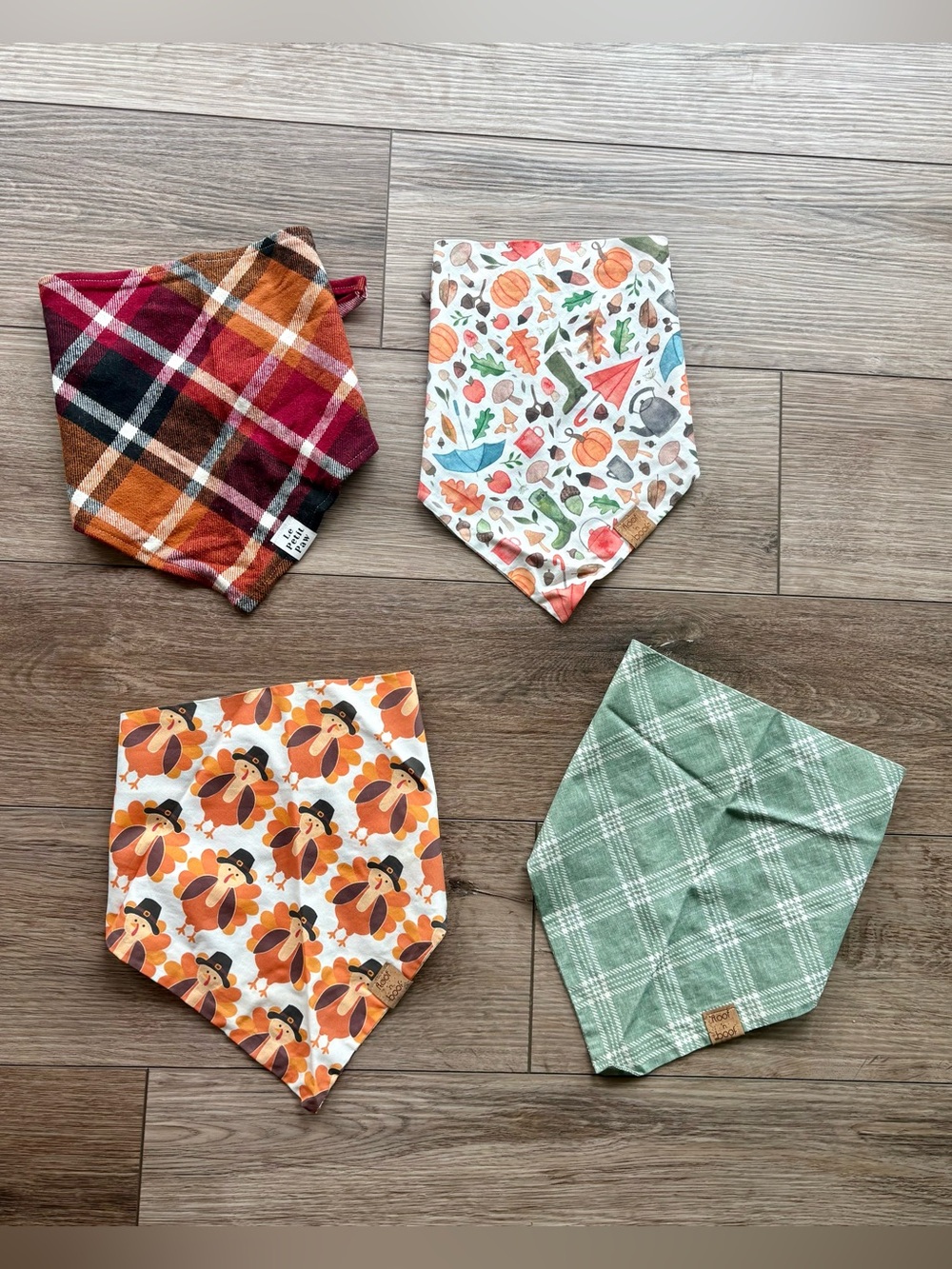 Le Petit Paw and Floof nβ Boof Fall Dog Bandana Set